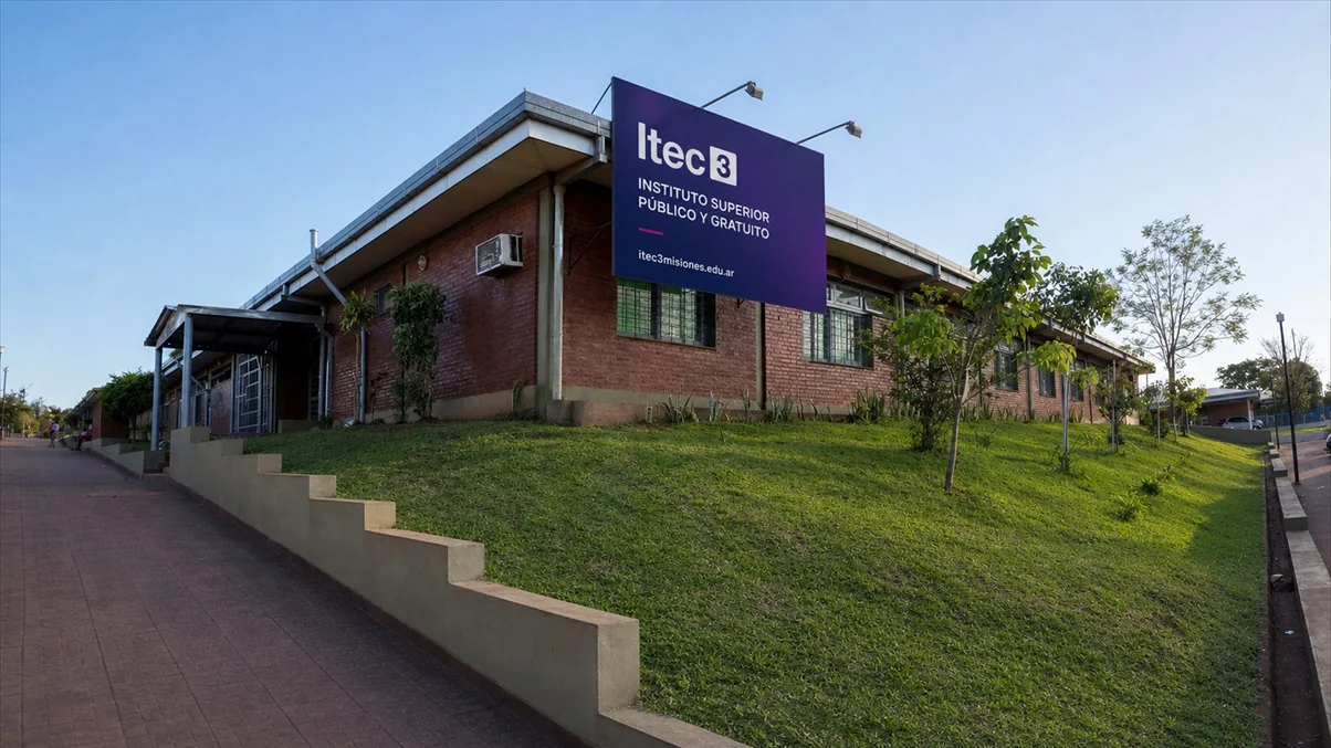 Fachada del Instituto Tecnológico N° 3 en Barrio Fátima, Garupá
